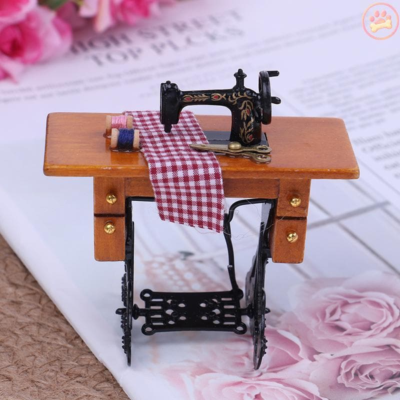 Carro Casa De Bonecas Móveis Em Miniatura mini Máquina De Costura Pano De Mesa Decoração 1 : 12 Brinquedo Quente