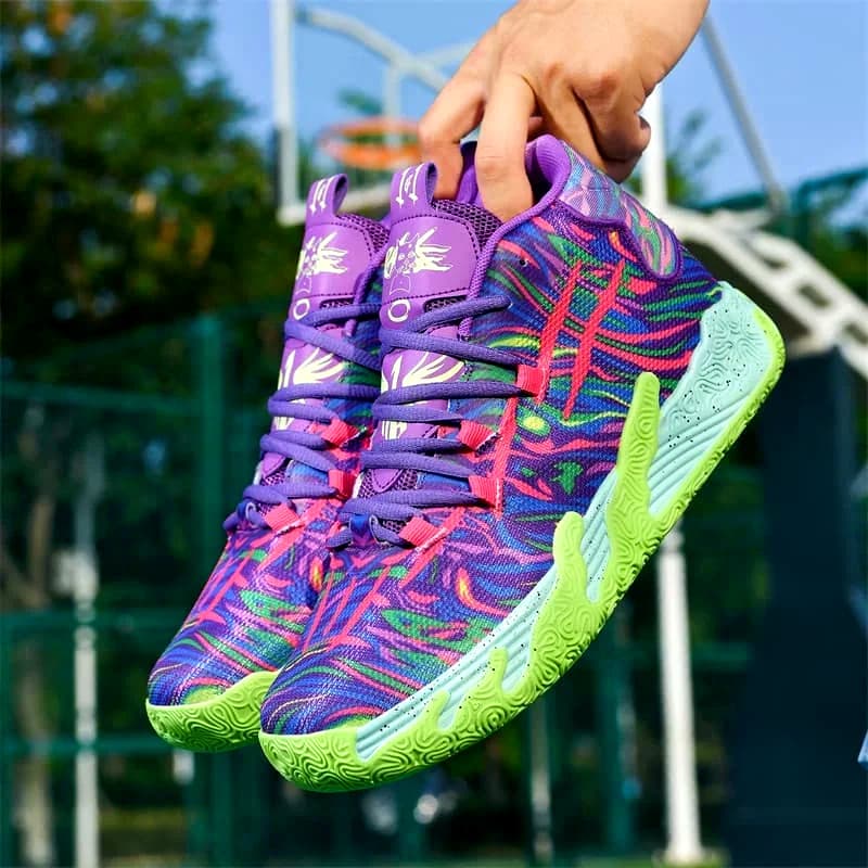 Homens Mulheres Tênis De Basquete Sapatos Esportivos Respirável Esportes Ao Ar Livre
