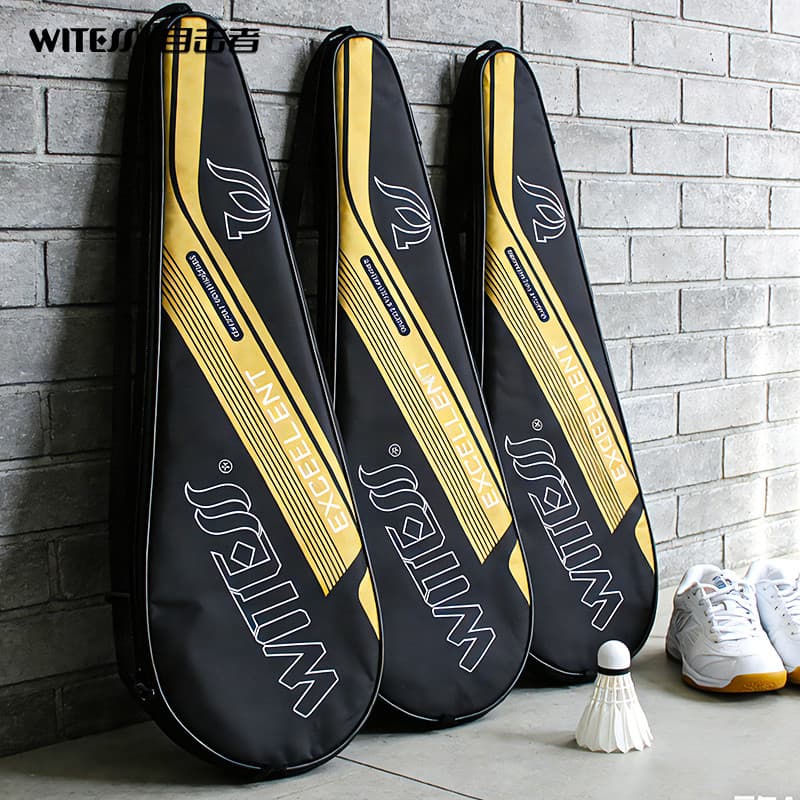 Witness saco de raquete de badminton pode conter 2 raquetes de badminton saco cinta ajustável masculino feminino saco de