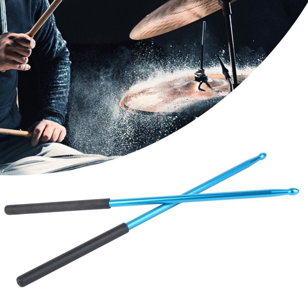 Daconovo baqueta de liga de alumínio antiderrapante para instrumento de percussão de bateria eletrônica 2 peças (w119