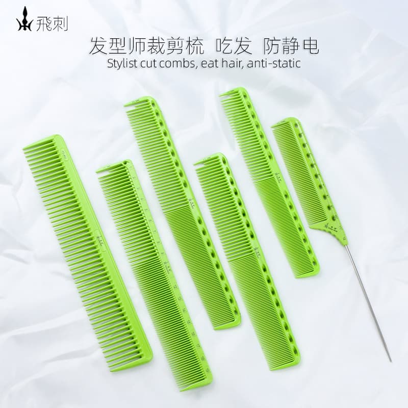 Pente de corte de cabelo feminino espinho voador pente de maçã de cabelo masculino pente de cabelo plano fino salão de b