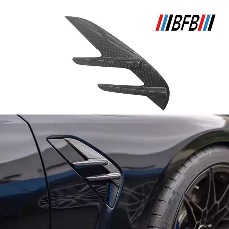 Adequado para BMW/m3 G80 fibra de carbono Fender lado ventilação ar m3 seco fibra carbono dedo lado ventilação ar adesiv