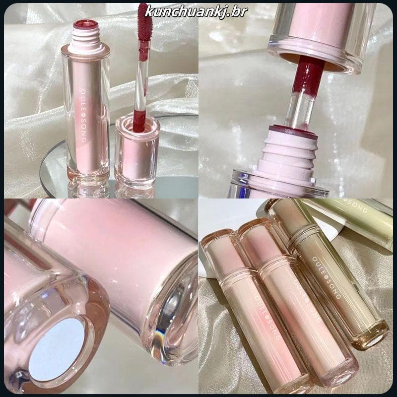 Chá Congelado Lip Glaze Fig Mirror Water Gloss Lip Glaze Hidratante Hidratante de Longa Duração Filme Formador de Secage