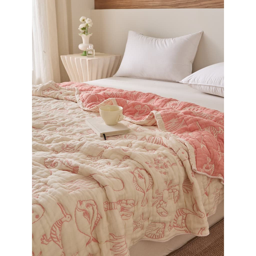 Novo estilo cobertor de toalha 100% algodão sofá cobertor Jacquard malha cobertor quente gaze cobertor verão fresco colc