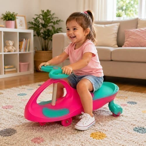 Carrinho Infantil Giratorio Super Divertido Design Moderno Seguro Rosa
