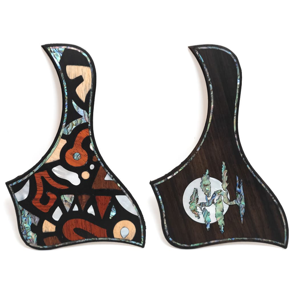 Taylor Guitarra Acústica Pickguard Madeira Maciça Incrustada Abalone Peças De Autoadesivas