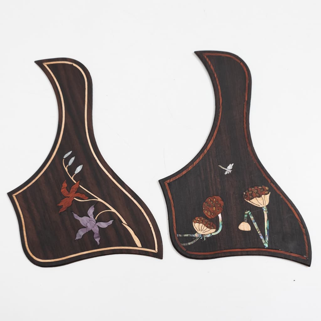 Taylor Guitarra Acústica Pickguard Jacarandá Abalone Raiz De Lótus Libélula Incrustação Acessórios Profissionais