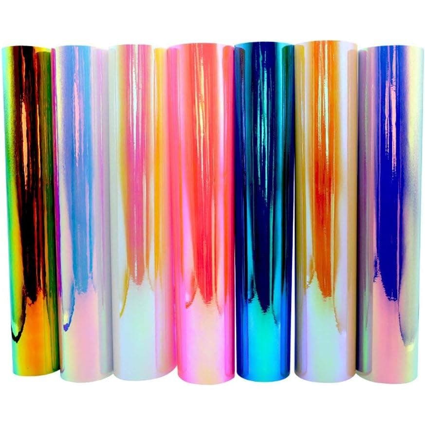 Vinil Holográfico Opal TECKWRAP 12" x 12" 7 Folhas/Pacote para Cortadoras de Artesanato e Plotters de Sinalização