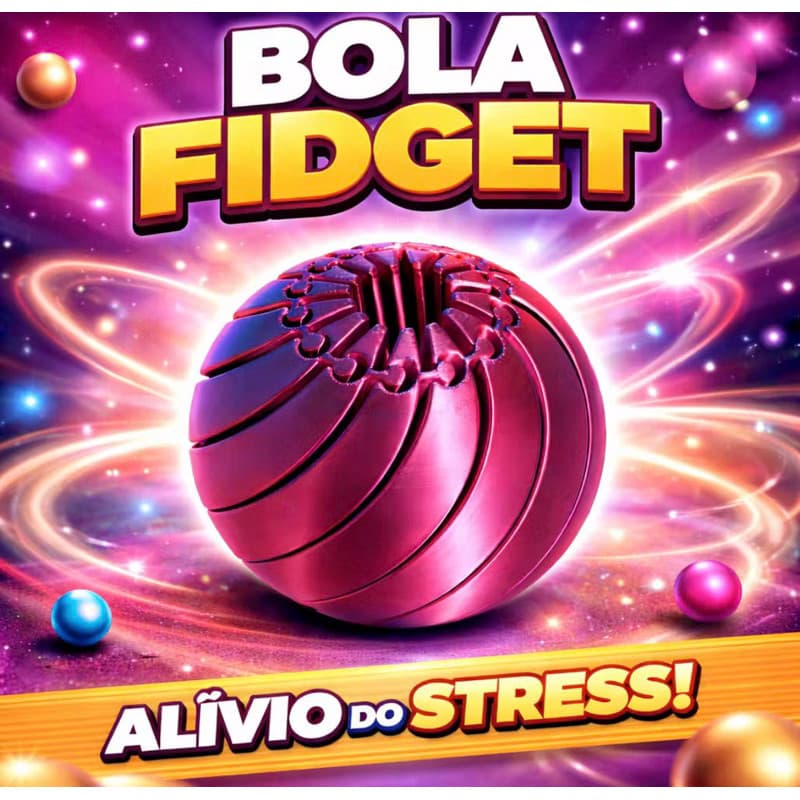 Bola Fidget Anti Stress Infinita 3D | Brinquedo Sensorial Ansiedade Relaxante Desktop Toy