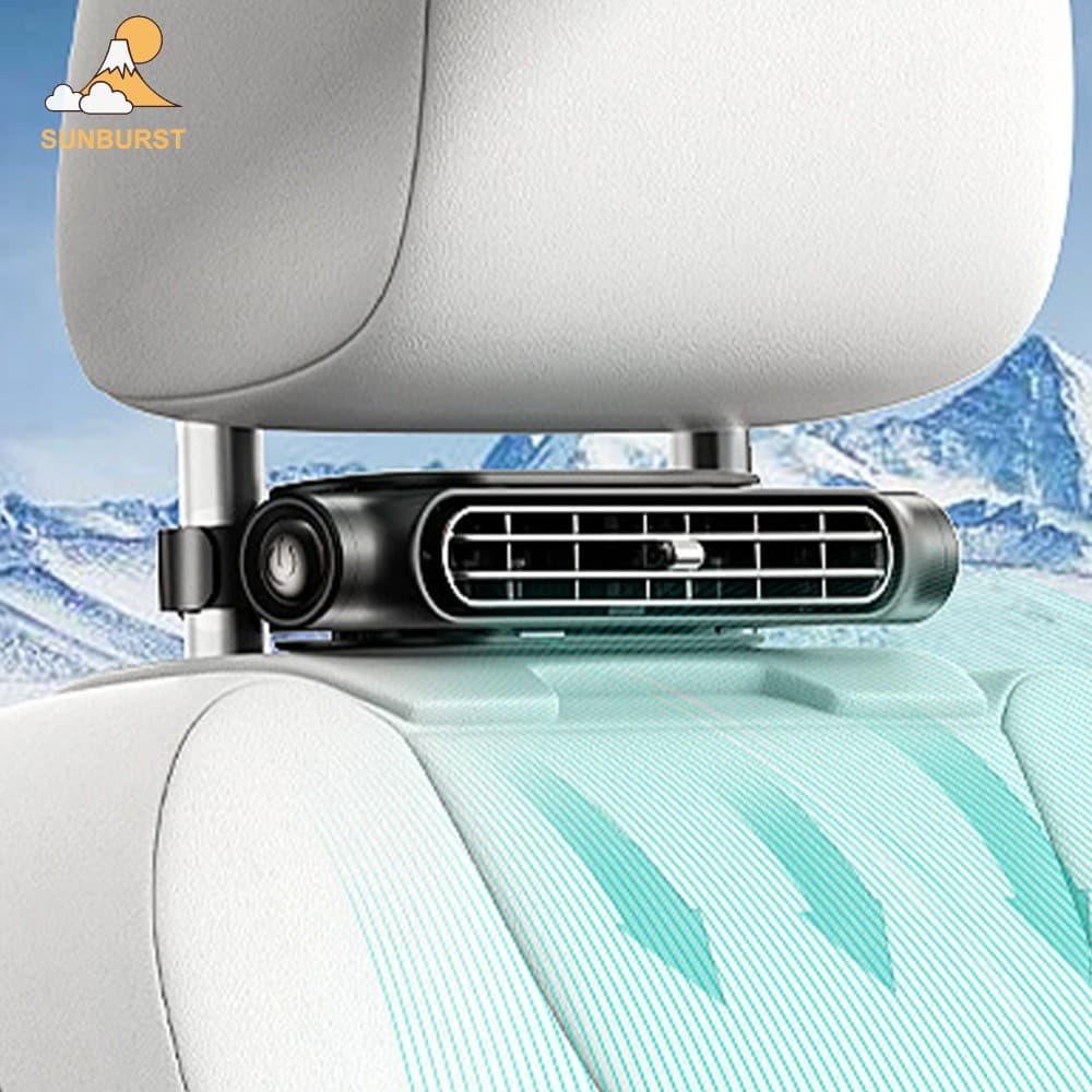 [Sunburst1 . br] Ventilador De Resfriamento Portátil Para Encosto De Cabeça De Carro USB Tipo C Ventilação De Assento De