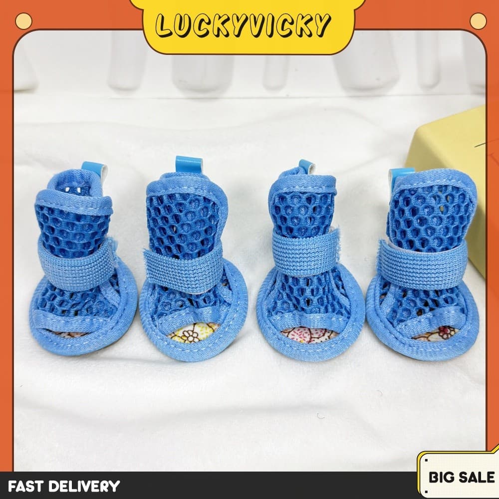 4 Pcs Antiderrapante Cães Sapatos Protetores De Pata De Filhote De Cachorro Ajustáveis Para Pavimento Quente
