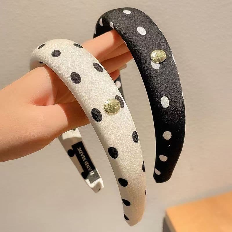 Versão coreana temperamento Xiaoxiangfeng bolinhas carta moda alto valor bandana luz luxo bandana influenciador All-matc