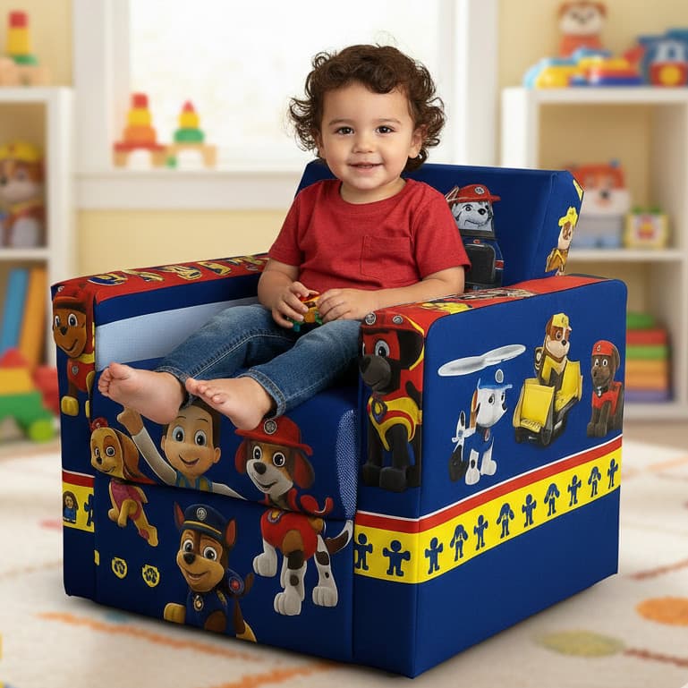 Sofazinho Infantil Personagens Confortável Compacto Decorativo Brinquedo Multiuso