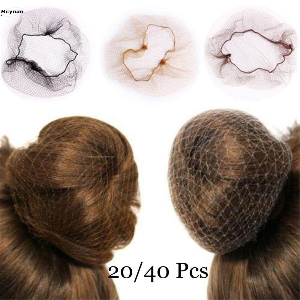HCYNAN 20/40 Pcs Peruca De Malha Fina Moda Feminina Borda Elástica Acessórios Para Cabelo Ballet Snood