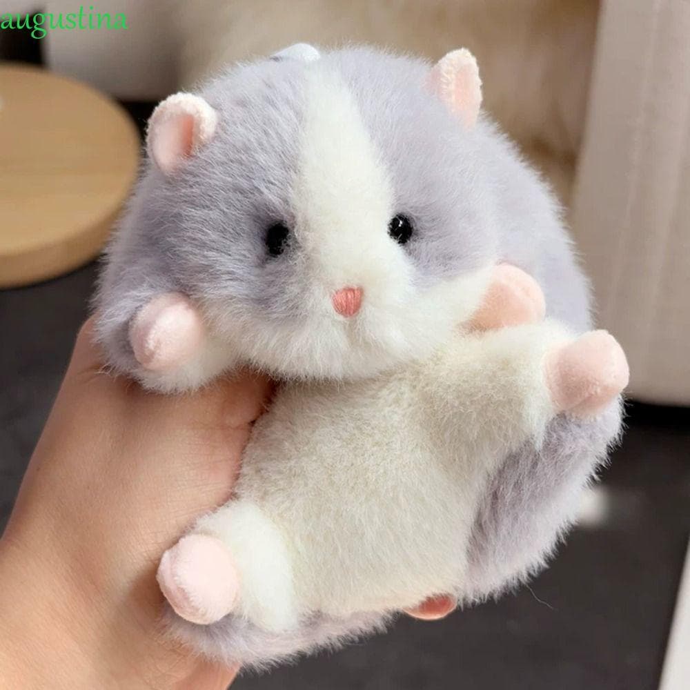 Brinquedo De Pelúcia De Hamster AUGUSTINA , Chaveiro De Desenho Animado Com Pingente De Bolsa , Kawaii