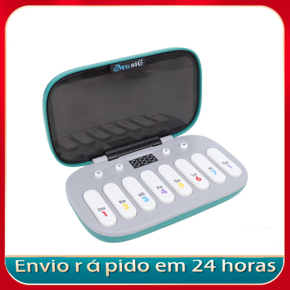Nicegadget-BR teclado eletrônico portátil mini piano digital com 7 modos de ritmos musicais para prática de velocidade