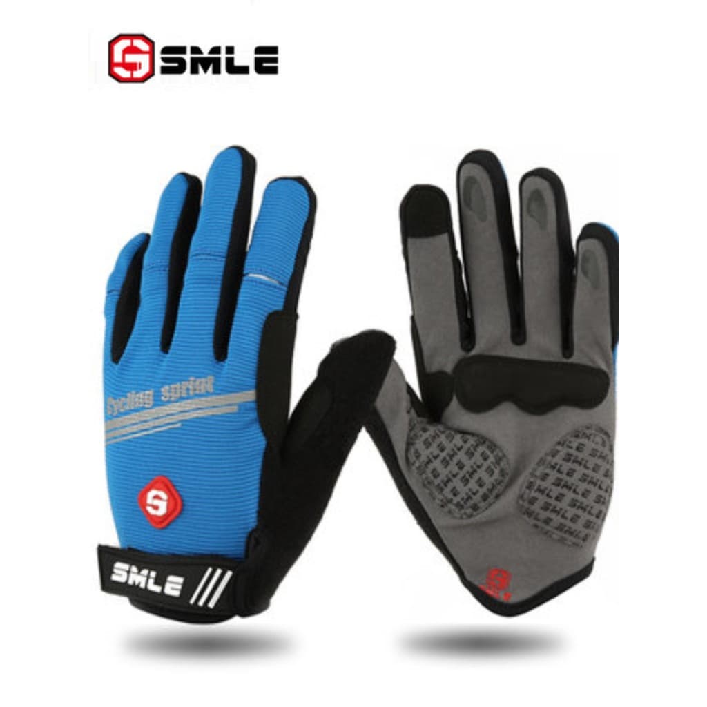Smle smle primavera outono fino dedo longo luvas de ciclismo Mountain Bike bicicleta dedo cheio luvas esportivas