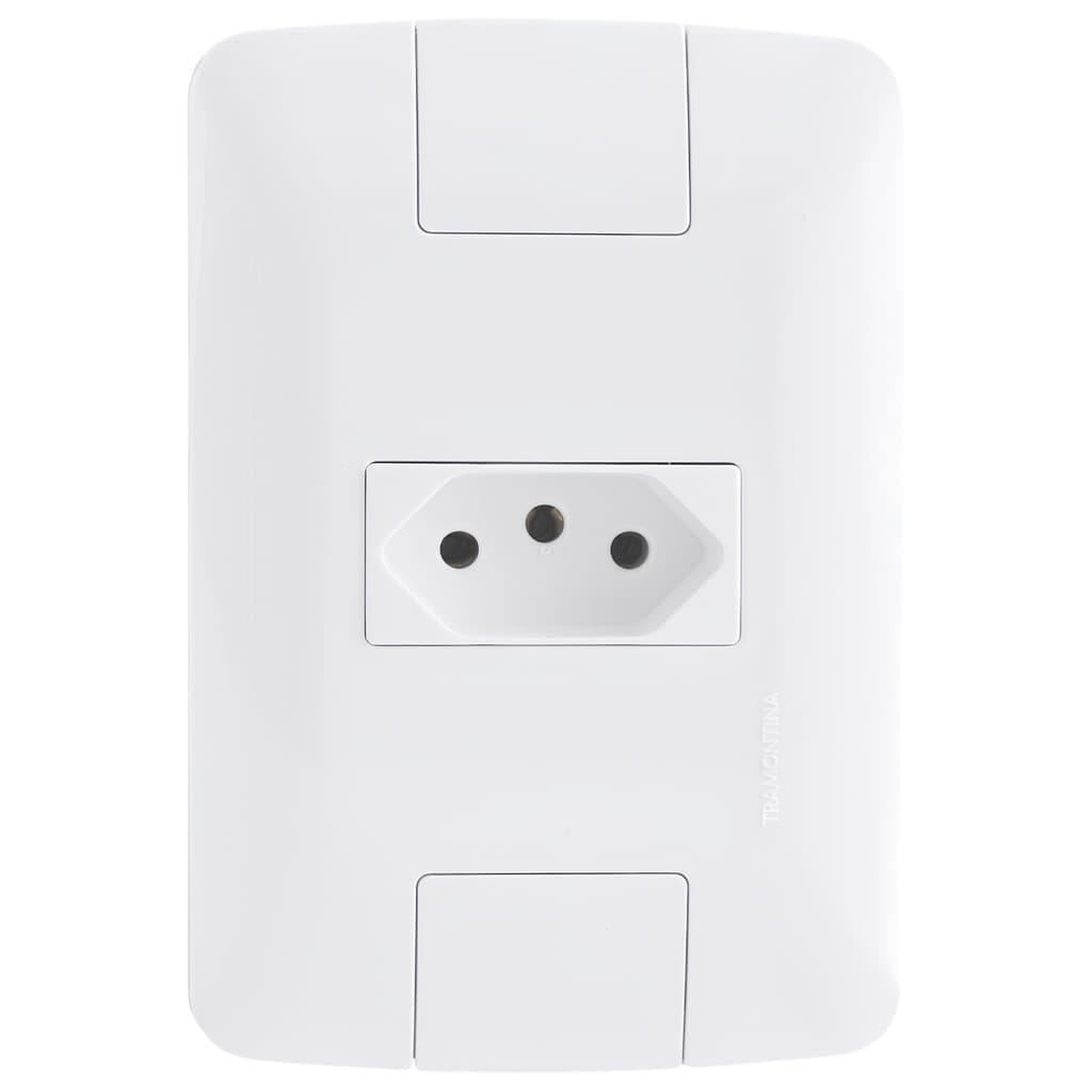 Conjunto Tomada 2P+T Branco Tramontina Aria