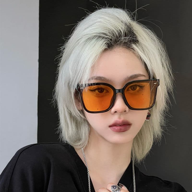 óculos feminino de sol oculos de sol óculos de sol quadrado feminino óculos de sol feminino com proteção uv Retro transp