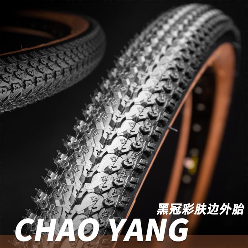 Chaoyang Mountain Bike Pneu Lateral Amarelo 26 x 1.95 27.5/29 x 2.1 Retro Off-Road XC Pneu de Bicicleta à Prova de Punçã