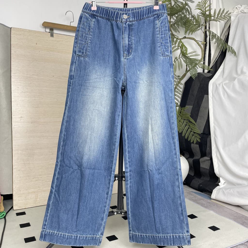 2026 novo estilo elegante All-Match em linha reta Casual Jeans feminino cintura alta mais magro olhar solto calças de pe