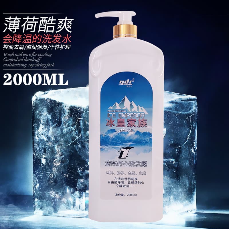Terapia de gelo refrescante fresco hortelã shampoo masculino Silicone-livre controle de óleo Anti-caspa antioxidante sha