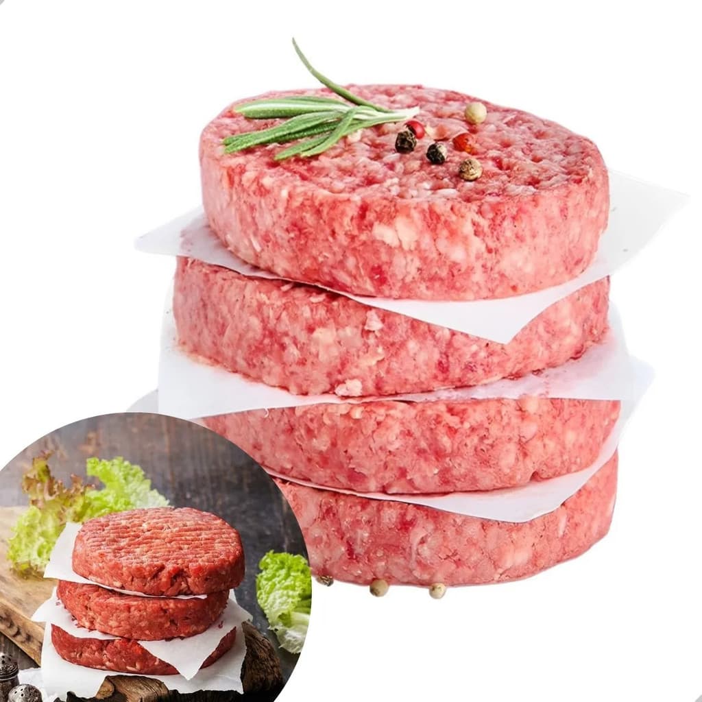 Kit 1000 Separadores de Hambúrguer Plástico 15x15cm Antiaderente Disco para Carne Lanche Açougue Hamburgueria Lanchonete
