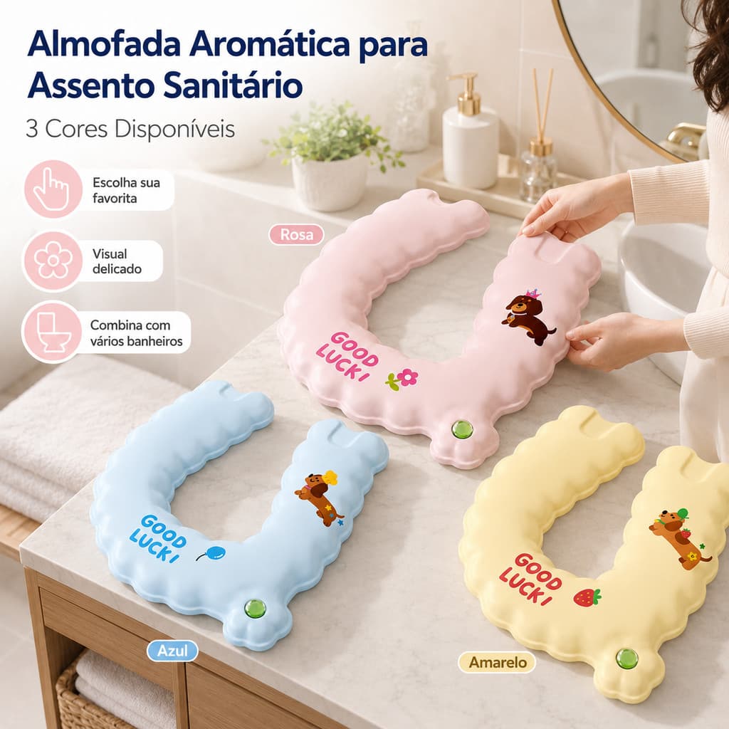 Capa De Assento De Vaso Sanitário Com Aroma Confortável Reutilizável À Prova D Água Para Banheiro Familiar
