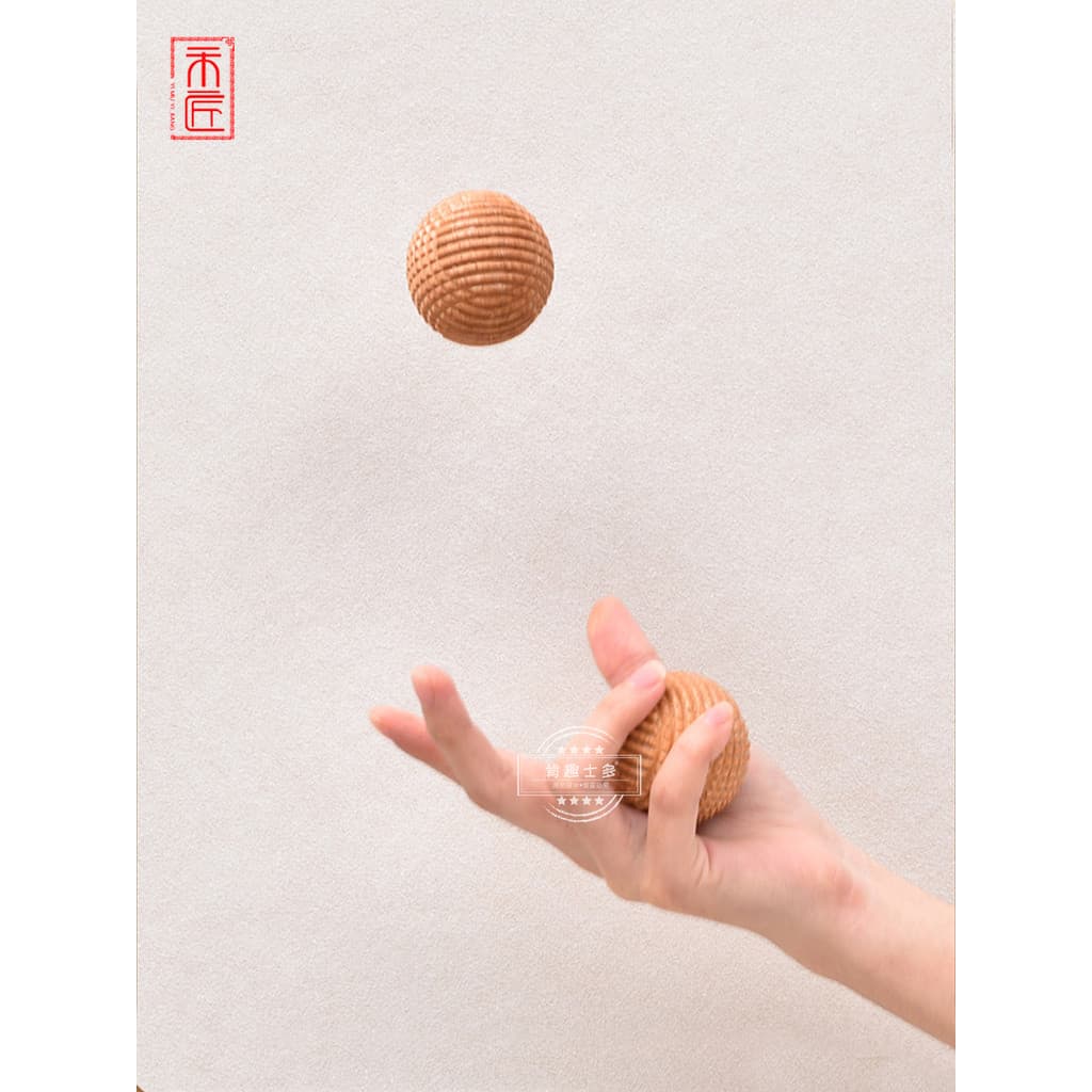 Hejiang bola de Fitness de madeira de faia, bola de palma para cuidados de saúde, treinamento de dedo sólido, meia-idade