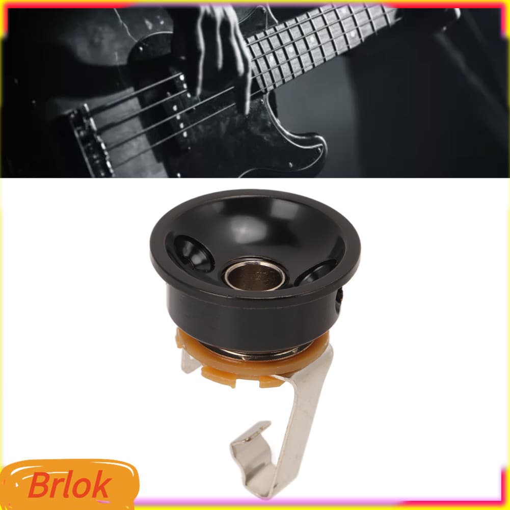 Brlok-br Semme Tomada de saída estéreo para guitarra, copo redondo espesso em forma de metal para guitarras elétricas e