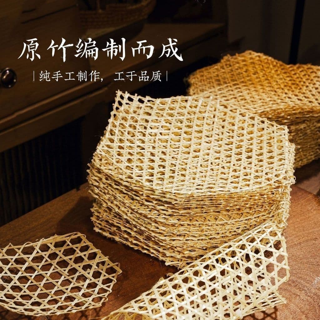 Malha de bambu tecida à mão Hexagonal malha de bambu esteira junta de bambu bambu Da fritura Anti-aderente Hotel travess