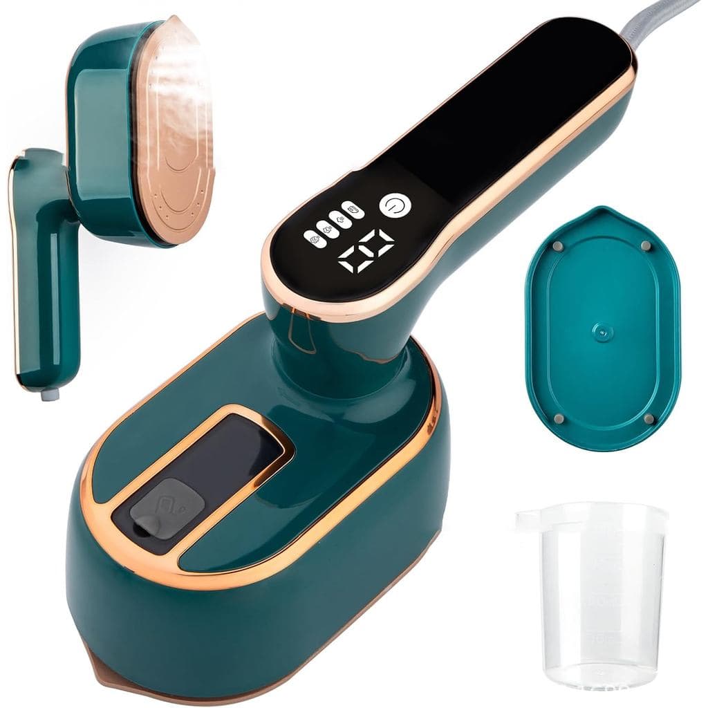 Ferro a vapor portátil, mini ferro de viagem dobrável, ferro a vapor vertical com reservatório de água de 100ml, 1000 wa