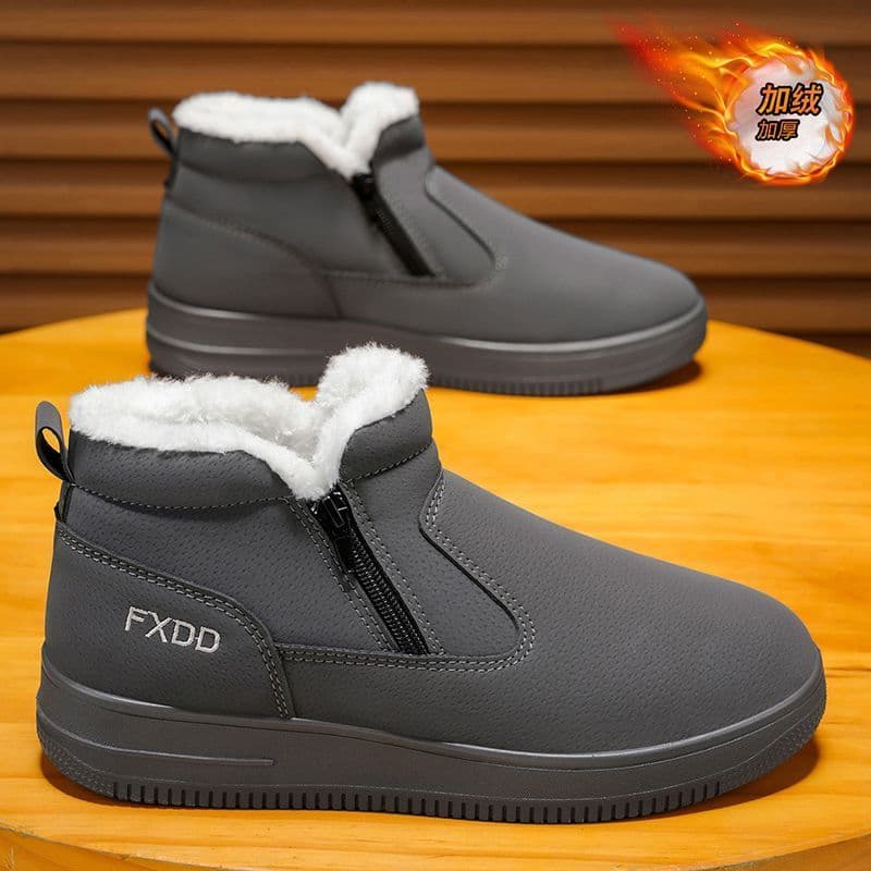 Sapatos de cano alto Martin botas de algodão forro de inverno engrossado quente nordeste sapatos de algodão 2025 novo es