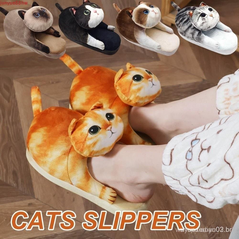 JUNYUE Chinelos Para Abraçar Gatos , Criativos De EVA Gatinhos De Pelúcia , Sola Grossa Antiderrapante , Lindos Slides F