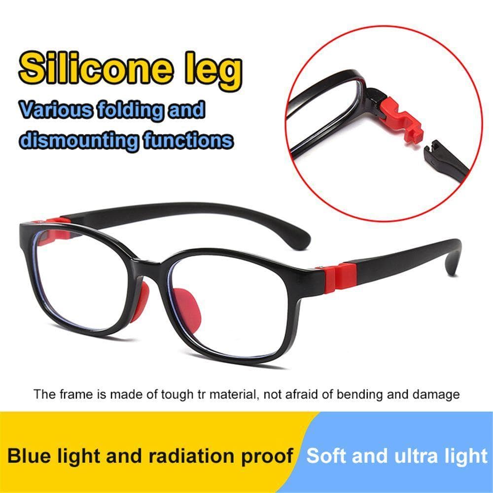 SHEBEE Óculos De Armação Flexível Refletiva Ultraleve Anti Claro Azul/Multicolorido Para Meninos/Meninas