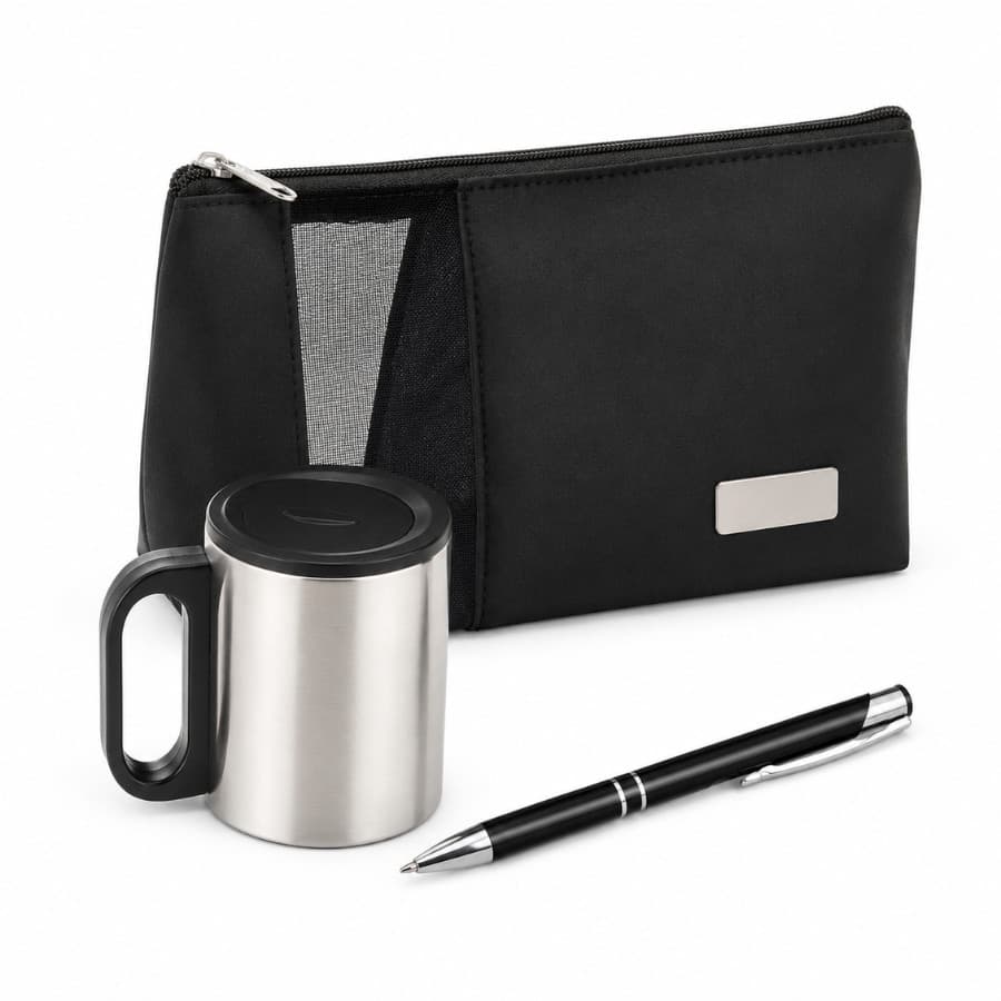 Kit Executivo Personalizado Necessaire Caneta Caneca Presente Dia Do Professor