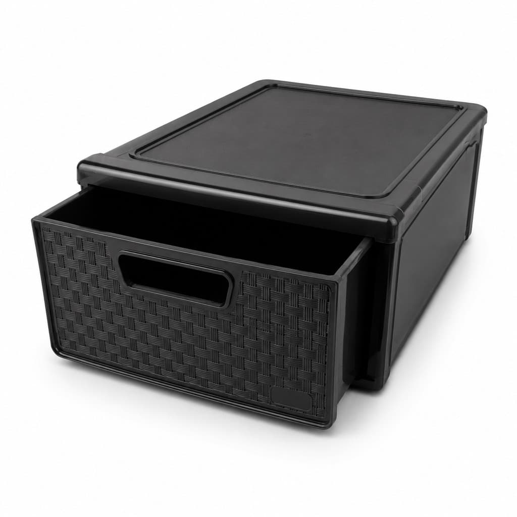 Gaveteiro Rattan 8,2L Modular Empilhável Multiuso Escritório Banheiro Closet Plástico - Nitron