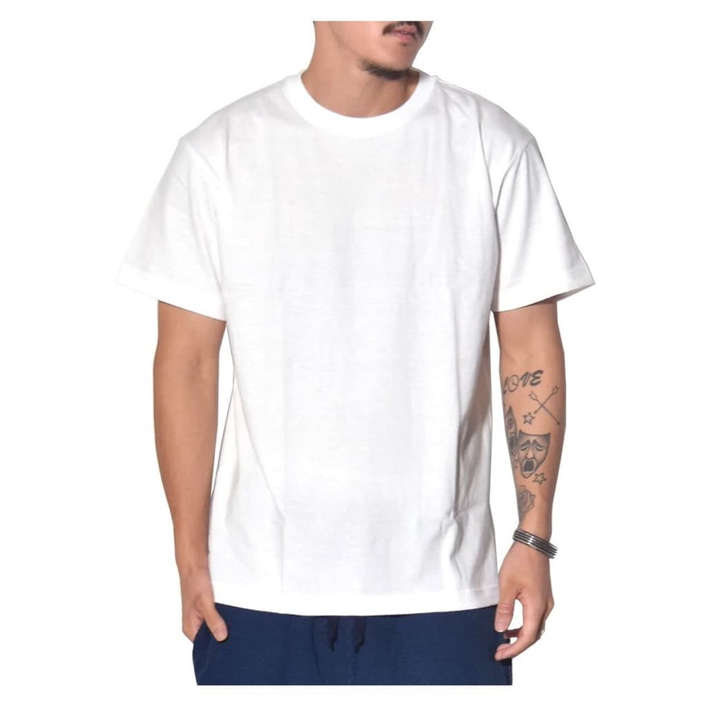 United Athle 5.6oz Camiseta Manga Curta Algodao 100% Tamanho 3XL Basica 5001-01 Japao