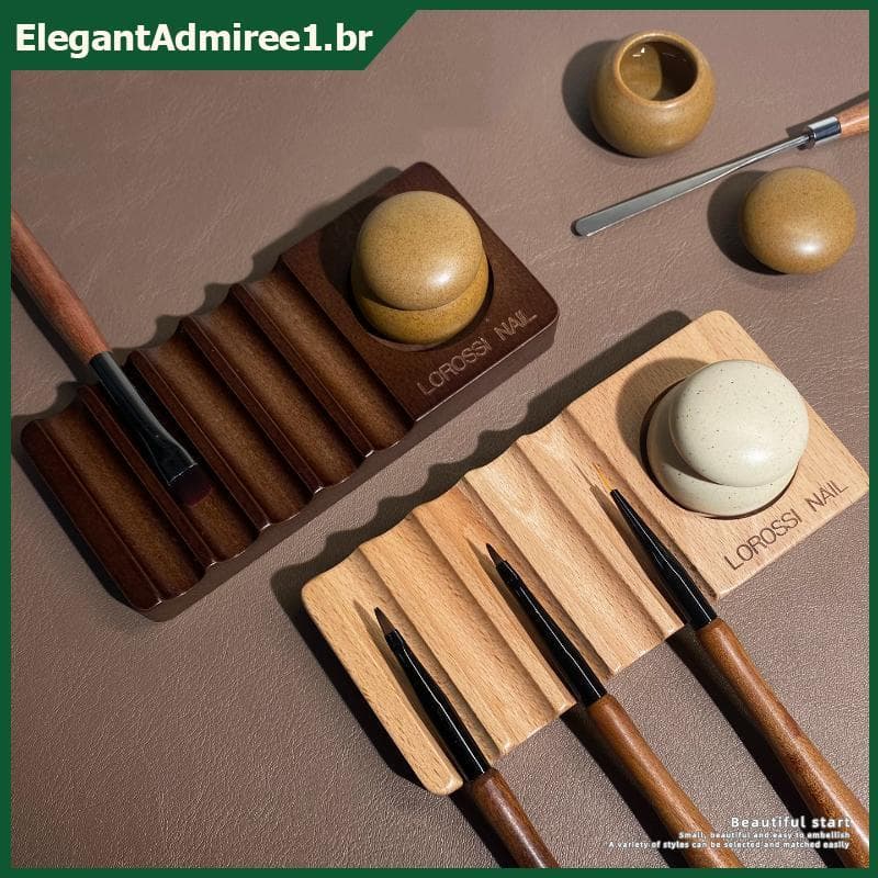 ELEGA Nail Art Pen Rack Set Bandeja De Mistura De Cores Multifuncional De Madeira