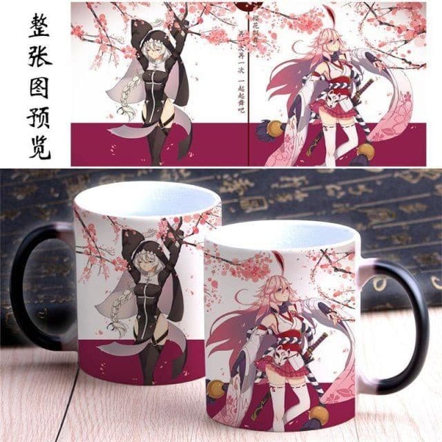 Novo copo da academia de colapso Yae Sakura copo que muda de cor segundo Anime jogo caneca periférica copo de água202609