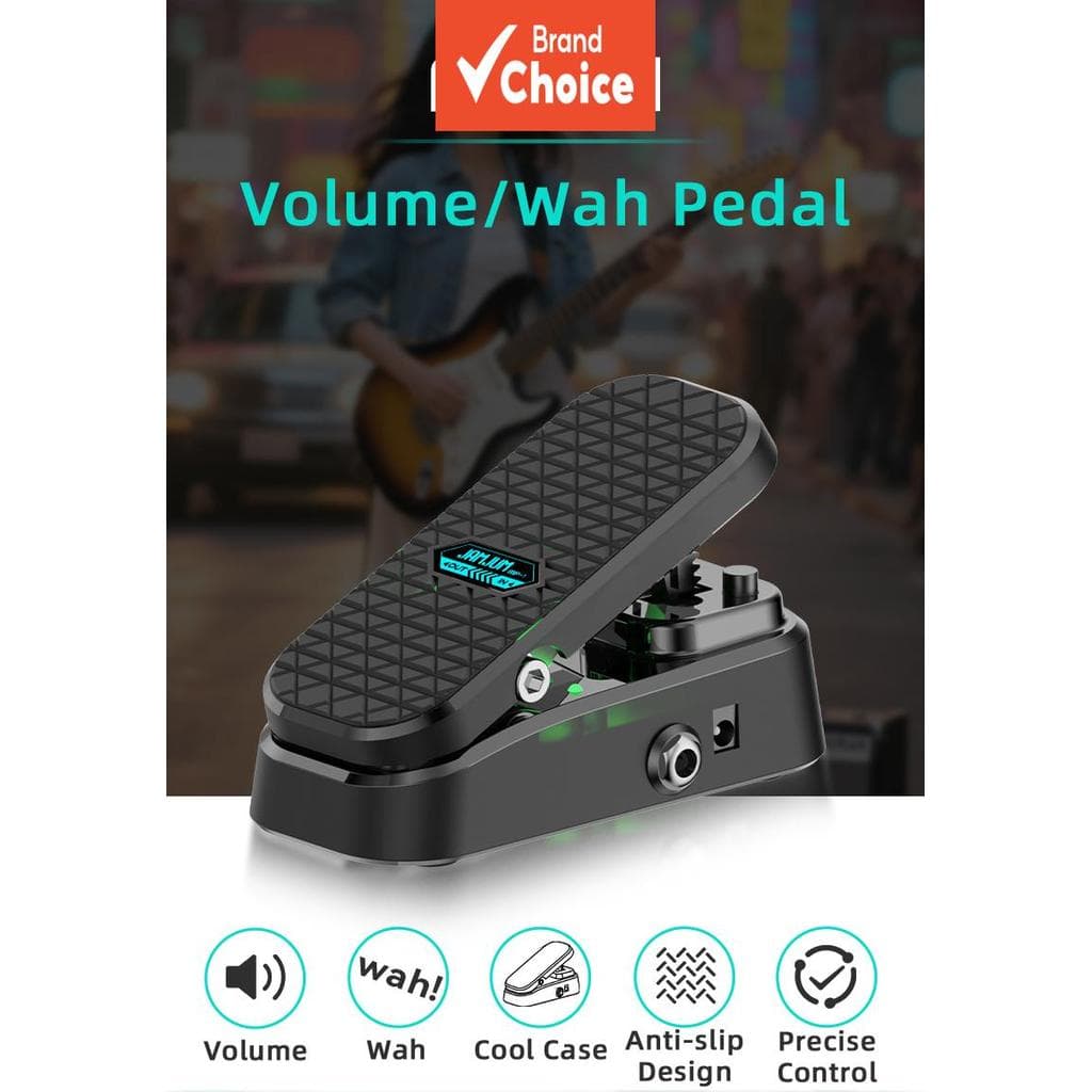 Interruptor de pedal de efeito duplo JAMJUM MP 1 com indicador LED de duas cores, textura antiderrapante e comutável