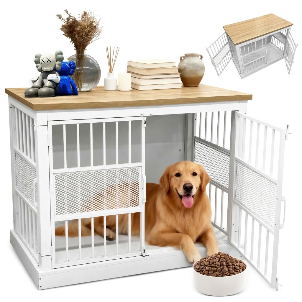Mobilier Cachorro, Casa de Cachorro Estilo Moderno, Grade Resistente, Armário para Pet, Proteção Segura, GN-751 / GN-751