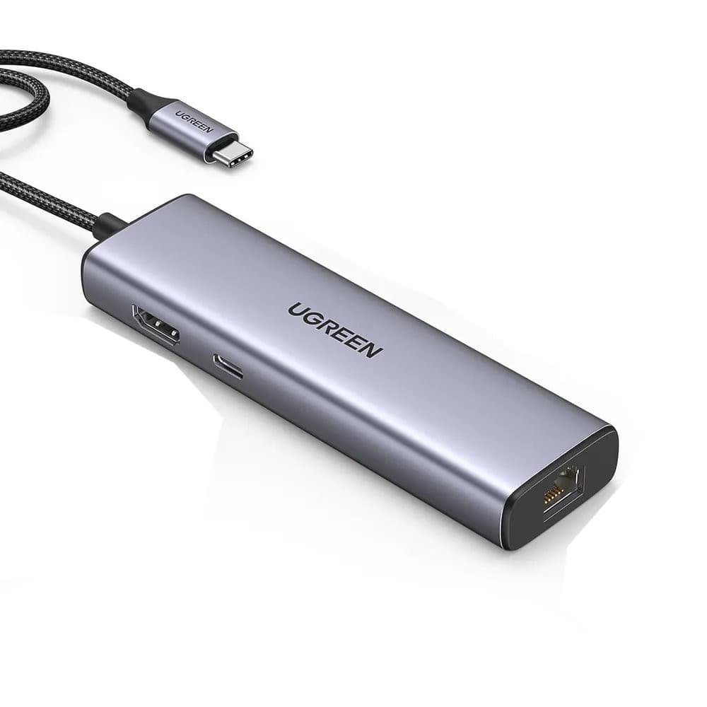 Hub Usb Ugreen Com Rj45 Giga/Hdmi/3P Usb-A 3.0/Sd/Tf/Vga/P2/Usb-C 100W - Cm498