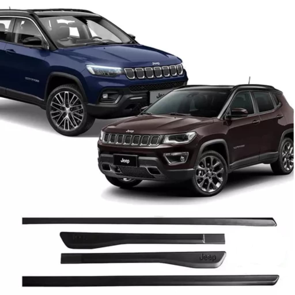 Jogo De Friso Lateral Mopar Original Preto Jeep Compass