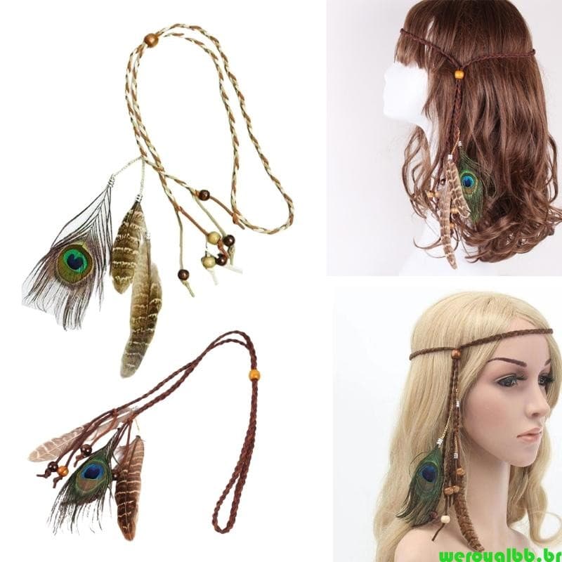 weroyalbb Capacete Indiana Americano Hippie Headpiece Tiaras