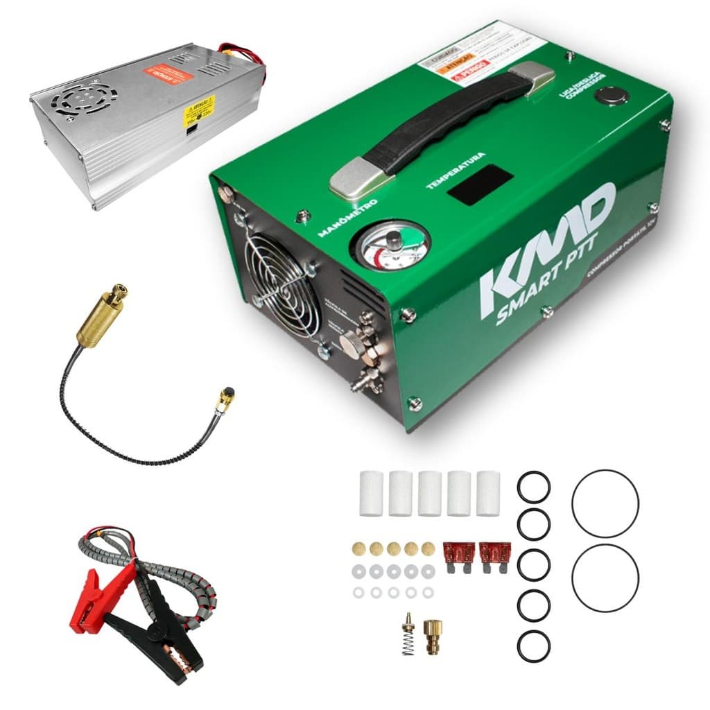 Compressor PCP KMD Smart PTT Bivolt 12V Portátil 300 Bar