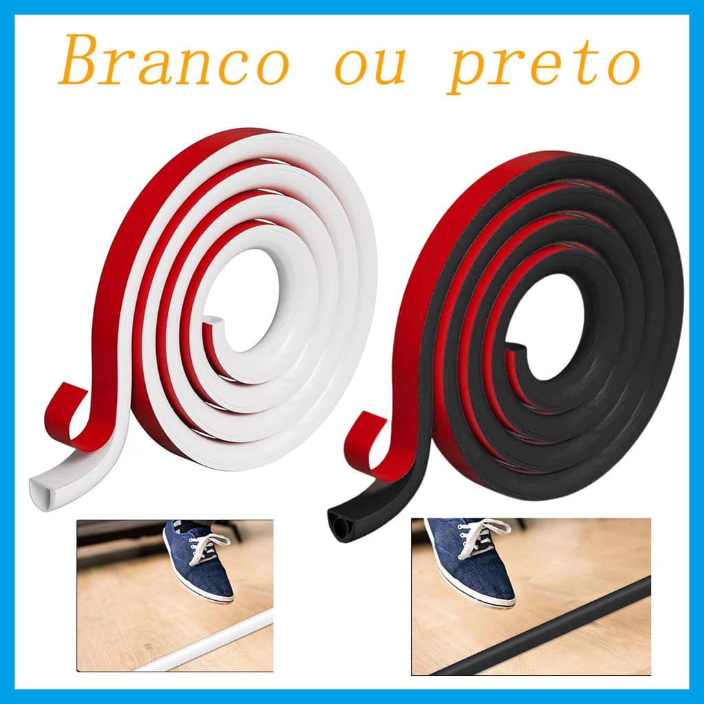 Protetor de cabo de fio de piso 4m PVC autoadesivo (protetor de cabo de alimentação antidesgaste redução de ruído)