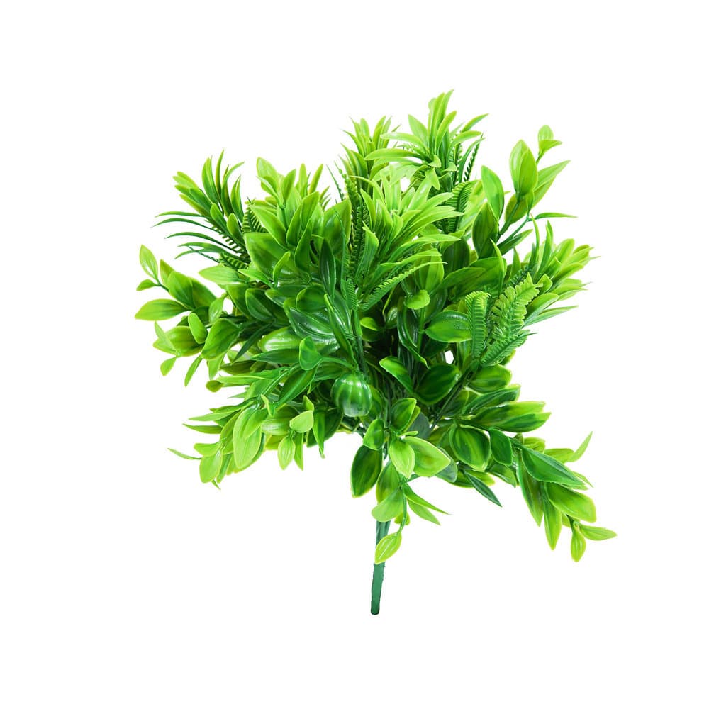Buquê de Ruscus Verde Artificial Luxo 35cm Folhagem Decoração Buquê de Folhagem Artificial