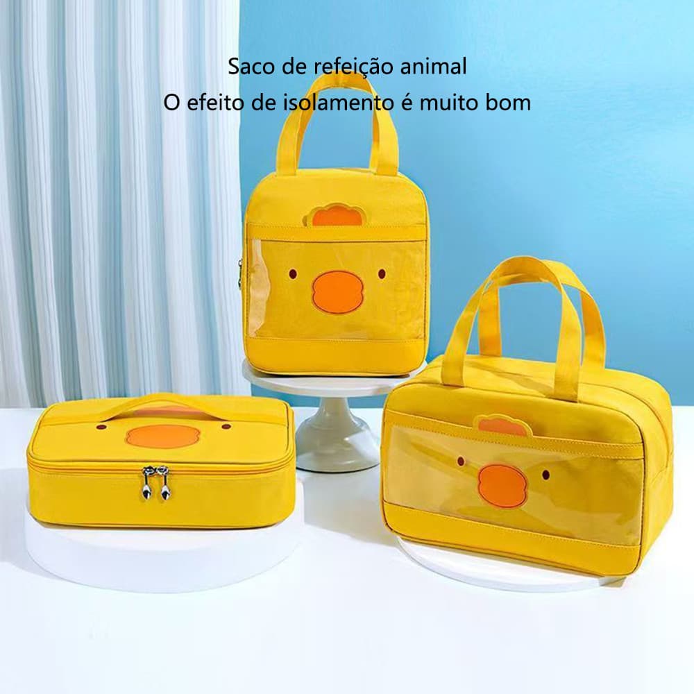Bolsa Térmica plegável cartoon Saco Resfriador alumínio reforçado capacidade grande de mão para comida trabalho
