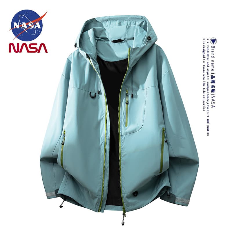 NASA Co-Branded jaqueta masculina 2025 novo estilo primavera outono à prova de vento à prova dwindproof água caminhadas